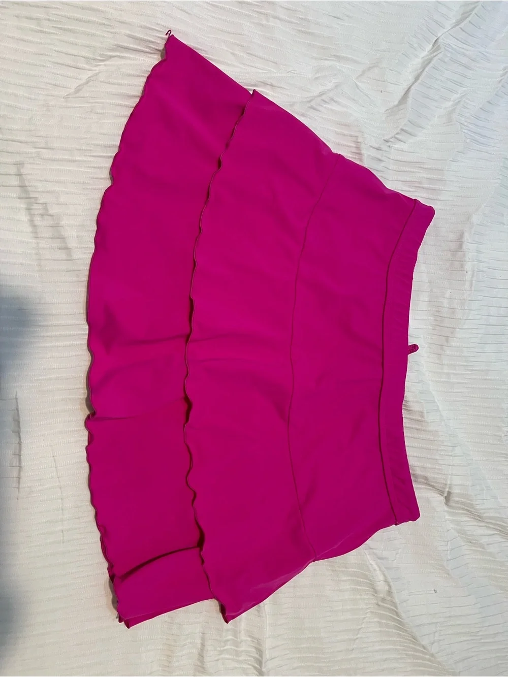 Athleta Hot Pink Tiered Skater Skirt with Drawstring - Picture 4 of 4